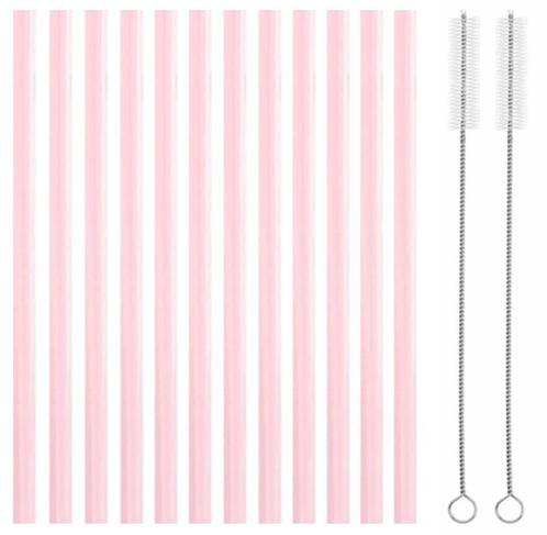 Fako Bijoux® - Siliconen Rietjes Pastel -  12 Herbruikbare, Huis en Inrichting, Keuken | Bestek, Verzenden
