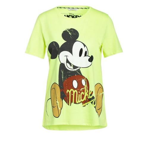 Frogbox • neon geel shirt met Mickey • 36, Kleding | Dames, Tops, Geel, Nieuw, Maat 36 (S), Verzenden