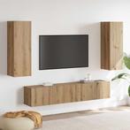vidaXL 4-delige TV-kastenset Wandgemonteerd - Artisan Eiken, Verzenden, 150 tot 200 cm, Nieuw, Minder dan 100 cm
