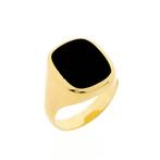 Gouden zegelring met onyx (herenring, heren, gouden ring), Sieraden, Tassen en Uiterlijk, Ringen, Goud, Met edelsteen, Gebruikt