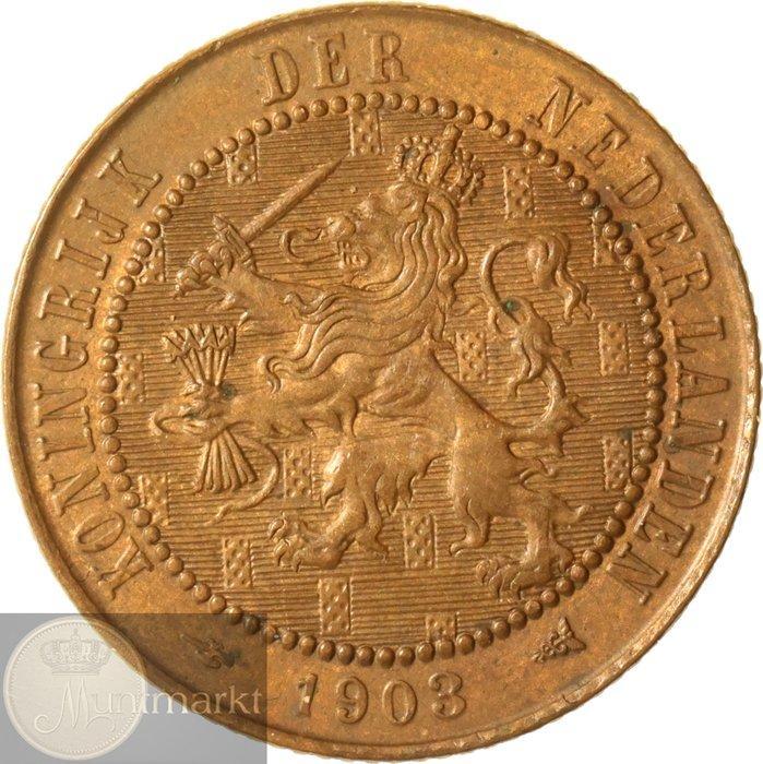 Nederland. Wilhelmina. 2 1/2 Cent 1903, 1904, 1905 & 1906 (4, Postzegels en Munten, Munten | Nederland