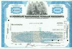 Koninklijke Olie: aandelen-certificaat, Postzegels en Munten, 1970 tot heden, Certificaat van aandeel, Ophalen of Verzenden