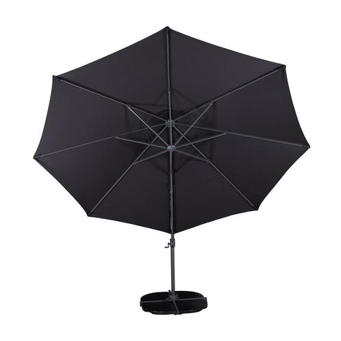 20% korting | Zweefparasol zwart Ø3,5 m | Op voorraad, Tuin en Terras, Tuinmeubel-accessoires, Nieuw, Verzenden