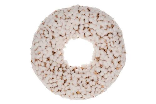 Krans met katoen, Cotton Pods 55 cm. Krans Cotton Pods, Huis en Inrichting, Woonaccessoires | Kunstplanten en Kunstbloemen, Nieuw
