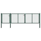 vidaXL Poort 400x100 cm staal groen, Tuin en Terras, Verzenden, Nieuw
