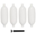 vidaXL Bootstootkussens 4 st 58,5x16,5 cm PVC wit, Verzenden, Nieuw