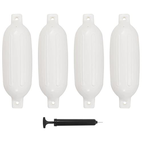 vidaXL Bootstootkussens 4 st 58,5x16,5 cm PVC wit, Watersport en Boten, Bootonderdelen, Nieuw, Verzenden