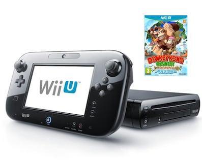 Wii U Console 32GB Zwart + Gamepad (Donkey Kong Bundel), Spelcomputers en Games, Spelcomputers | Nintendo Wii U, Zo goed als nieuw
