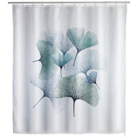 WENKO Douchegordijn Ginko Hoogte 200 cm, textiel (polyester), Huis en Inrichting, Badkamer | Badtextiel en Accessoires, Nieuw