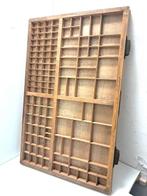 Vitrinekast - Printers tra - Hout - 83x 53 cm