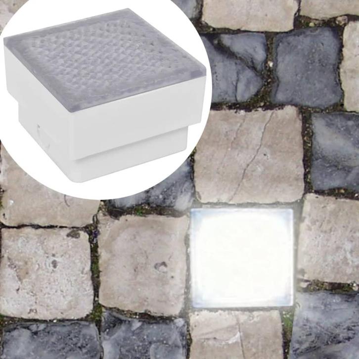 vidaXL Grondspots 6 st LED 100x100x68 mm, Tuin en Terras, Buitenverlichting, Spots, Nieuw, Kunststof, Verzenden