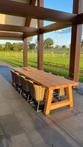 Voorraad �625,- Grote tuintafel van  douglashout 340x97x76