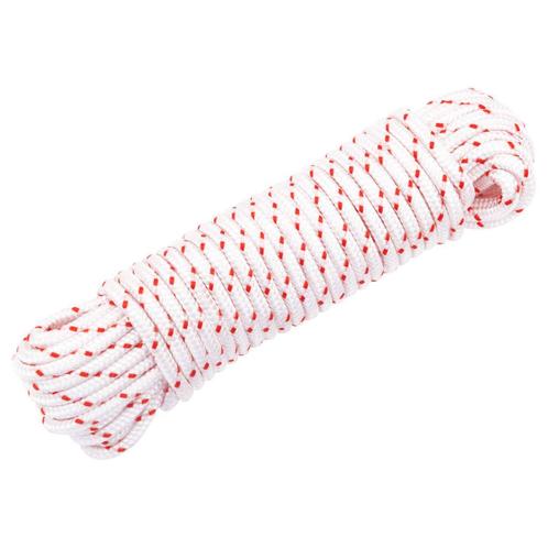 vidaXL Trekkoord startkoord wit en rood Ø4 mm 10 m nylon, Doe-het-zelf en Verbouw, IJzerwaren en Bevestigingsmiddelen, Nieuw, Verzenden