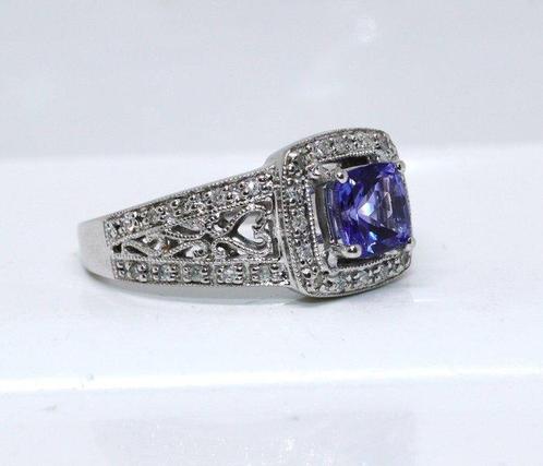 Zonder Minimumprijs - Ring Zilver - 1.18ct. tw. Tanzaniet -, Sieraden, Tassen en Uiterlijk, Ringen