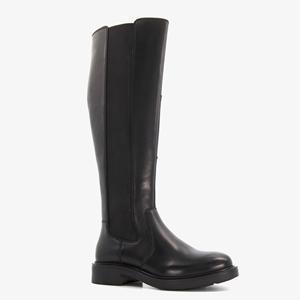 Zwarte leren dames 2025 boots