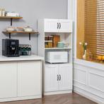 TRUUSK Keukenkast Keukenbuffet Hoge Kast Met 2 Planken En 2, Verzenden, Nieuw