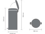 Brabantia NewIcon Prullenbak - 30 liter - Matt Steel, Huis en Inrichting, Woonaccessoires | Prullenbakken, Verzenden, Zo goed als nieuw