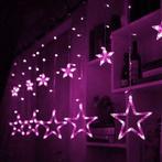 Kerst Gordijn Ster 2 Meter - Roze, Ophalen of Verzenden, Nieuw