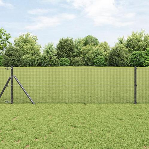 vidaXL Gelast Draadhek Grijs 0,6 x 10 m - Staal, Tuin en Terras, Schuttingen, Nieuw, Verzenden