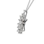 Ketting met hanger - 18 karaat Witgoud - 2.36ct. tw. Diamant