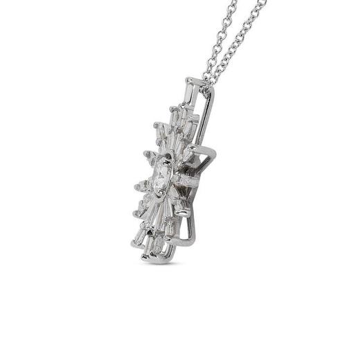 Ketting met hanger - 18 karaat Witgoud - 2.36ct. tw. Diamant, Sieraden, Tassen en Uiterlijk, Antieke sieraden