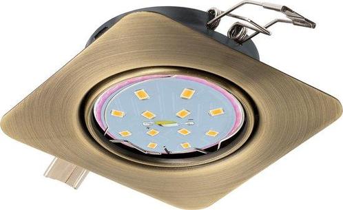 EGLO Peneto - Inbouwspotje - LED - 87X87mm. - Brons -, Antiek en Kunst, Antiek | Lampen, Verzenden