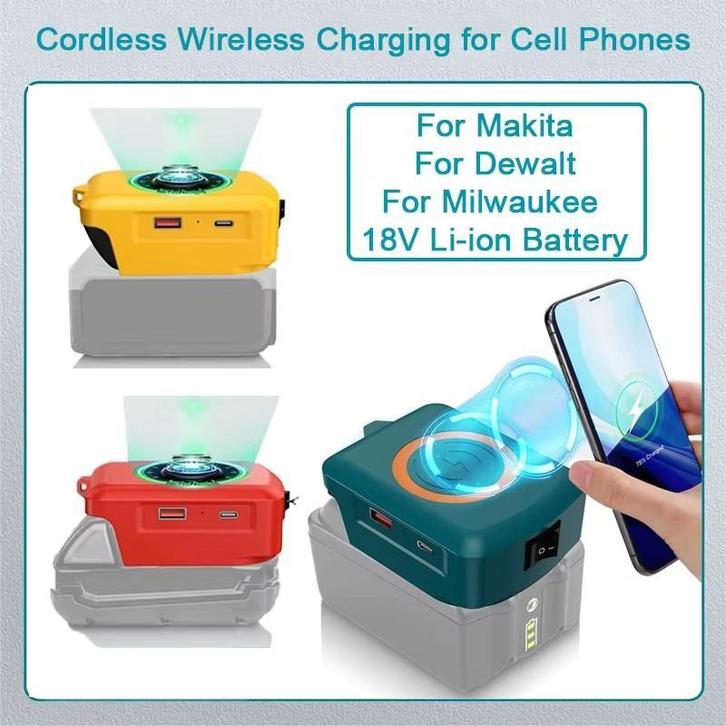 Draadloze accu  telefoonlader  voor accu  18V ACTIE 19.95, Hobby en Vrije tijd, Elektronica-componenten, Nieuw, Verzenden