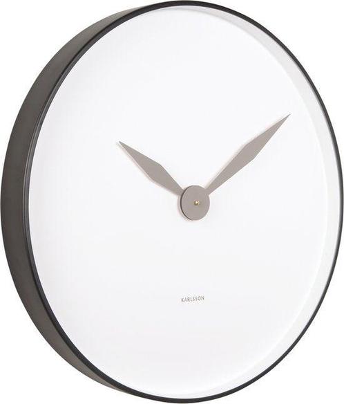 Tweedekans | Karlsson Wandklok Albatross - Zwart - Ø50cm -, Huis en Inrichting, Woonaccessoires | Klokken, Zo goed als nieuw, Ophalen of Verzenden