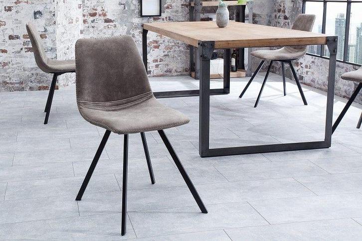Retro stoel AMSTERDAM STOEL taupe grijs design klassieker -, Huis en Inrichting, Stoelen, Ophalen of Verzenden