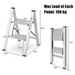 2dekans | Coast Opvouwbare Trapladder- 2 Treden - Tot 150 kg, Doe-het-zelf en Verbouw, Ladders en Trappen, Ophalen of Verzenden
