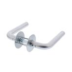 P+E Deurkruk L-model op ronde rozet 8mm stift rvs geborsteld, Doe-het-zelf en Verbouw, Hang- en Sluitwerk, Verzenden, Nieuw