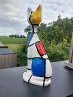 Beeld, Garden statue - Cat - different color - 58 cm -