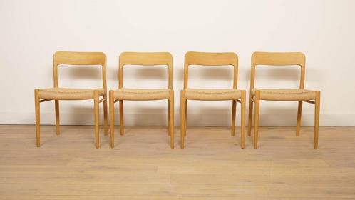 4 x vintage eetkamerstoelen | Niels Otto Møller | Model 75 |, Huis en Inrichting, Stoelen, Ophalen of Verzenden
