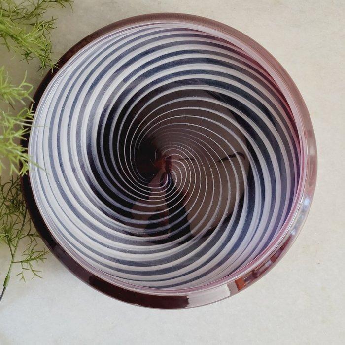 Handgemaakte & Lichtdoorlatende, Wijnrode Schaal, Murano, Antiek en Kunst, Antiek | Glas en Kristal