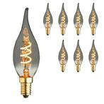 Set van 8 LED kaarslampen vlam E14 | 1.2 watt | 2200K warm w, Verzenden, Overige typen, E14 (klein), Nieuw