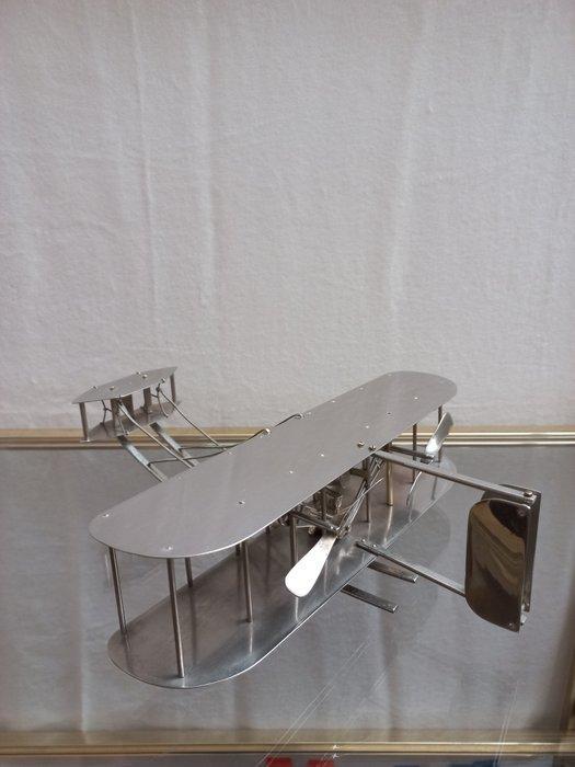Modelvliegtuig - Wright Flyer III 1903 Laiton nickelé, Antiek en Kunst, Antiek | Wandborden en Tegels