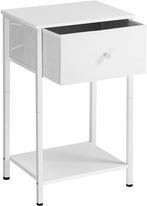 Vasagle - nachtkastje - hoogte 60 cm - met lade - wit -, Verzenden, Nieuw