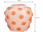 Mica Decorations Smiley Vaas - H33 x Ø30 cm - Keramiek -, Huis en Inrichting, Verzenden, Nieuw