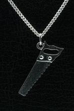 Zilveren Zaag ketting hanger - groot, Verzenden, Nieuw
