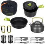 Camping Outdoor Kookset 17-delig inclusief fluitketel, Ophalen of Verzenden, Nieuw