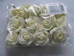 Mini Foam Roos Cream Zelfklevend 2 cm Pak, Ophalen of Verzenden, Nieuw
