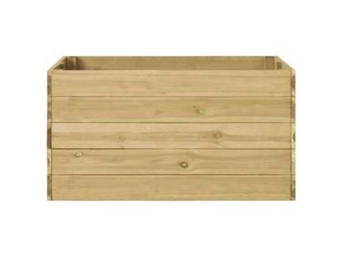 Veiling - Plantenbak grenenhout 100x100x54cm, Tuin en Terras, Bloempotten