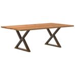 vidaXL Eettafel rechthoekig 220x120x74 cm massief eikenhout, Huis en Inrichting, Tafels | Eettafels, Verzenden, Nieuw