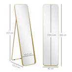 TRUUSK Volledige Lichaamsspiegel 160 X 40 Cm Afslankende Sta, Huis en Inrichting, Woonaccessoires | Spiegels, Verzenden, Nieuw