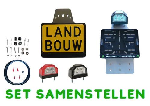 Stel uw eigen SET RVS kleine vierkante kentekenplaathouder s, Auto diversen, Kentekenplaathouders, Verzenden