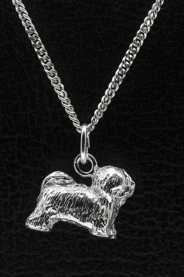Zilveren Coton de tulear ketting hanger - groot, Sieraden, Tassen en Uiterlijk, Kettinghangers, Verzenden