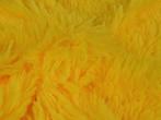 Langharig bont stof – Geel, 120 cm of meer, Geel, Ophalen of Verzenden, Polyester