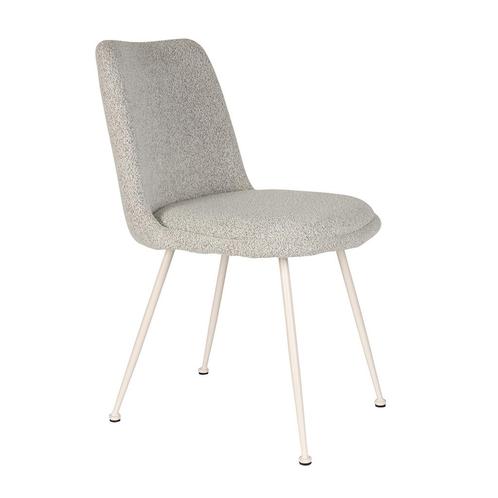 *WOONWINKEL* Moderne Eetkamerstoel Boucle Creme, Huis en Inrichting, Stoelen, Nieuw, Verzenden