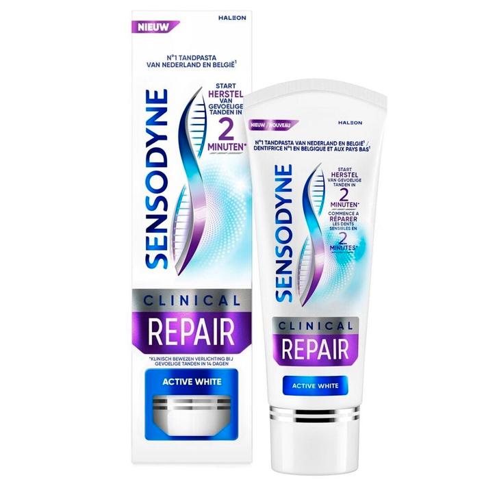 Sensodyne Clinical Repair Active White Tandpasta, Sieraden, Tassen en Uiterlijk, Uiterlijk | Mondverzorging, Nieuw, Verzenden