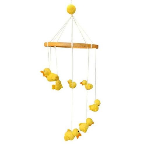 Vilten mobiel 15cm met Gele Eendjes - small NIEUW, Kinderen en Baby's, Kinderkamer | Inrichting en Decoratie, Nieuw, Ophalen of Verzenden